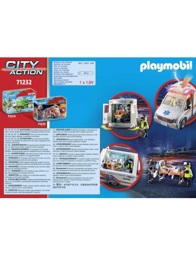 Ambulance Playmobil City Action Avec Enfant Blessé