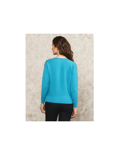 Pull col bateau bleu