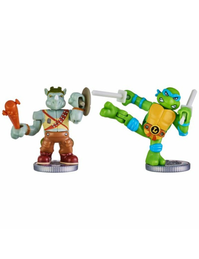 Akedo Tortues Ninja mini battle duel Leonardo vs Krrang