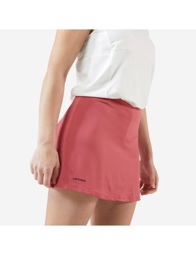 Jupe tennis dry femme - Essentiel 100 rose