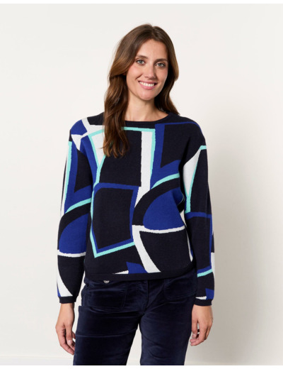 Pull épais jacquard MARINE Femme