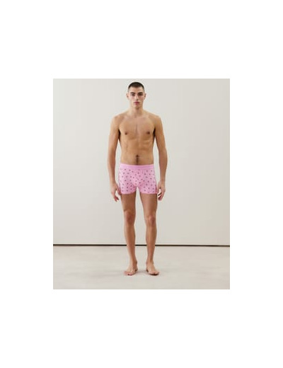 Boxer en coton à motifs cerise