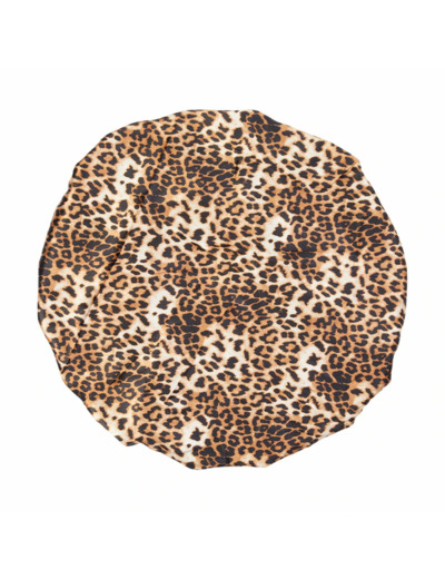 DIAMOND BLING BONNET SJ LEOPARD RED