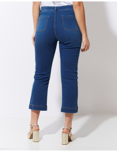 Jean cropped droit BLEU Femme