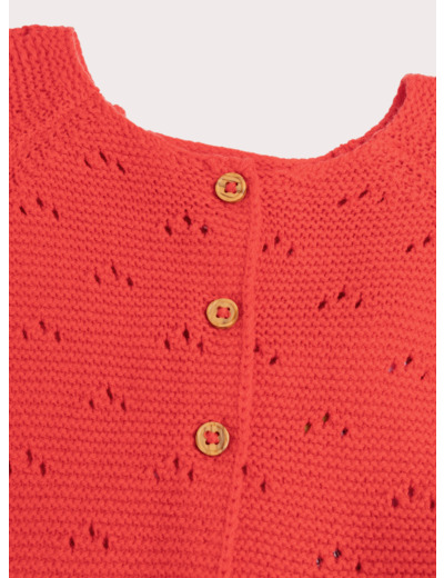 Cardigan rouge pour bébé fille