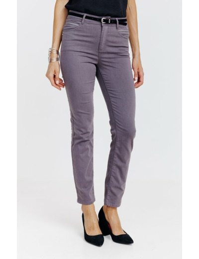 Pantalon 7/8 Coton Viscose Avec Ceinture