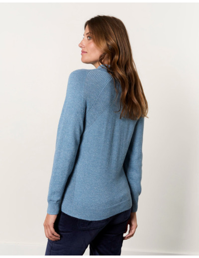 Pull fin uni BLEU Femme