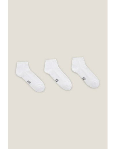 Chaussettes unies basses - Blanc