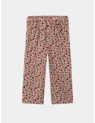 Pantalon fleuri en velours