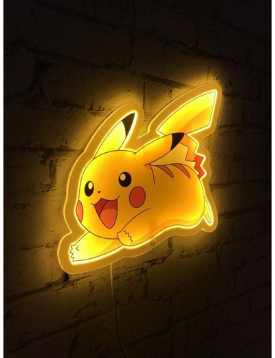 Lampe Murale Néon Style Pikachu, Diffuseur De Lumière Led Pokémon