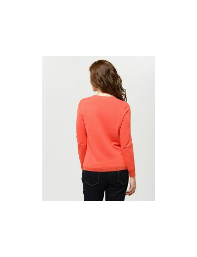 Pull orange rayures