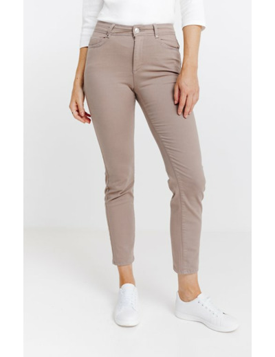 Pantalon 7/8 Brodé En Coton Viscose