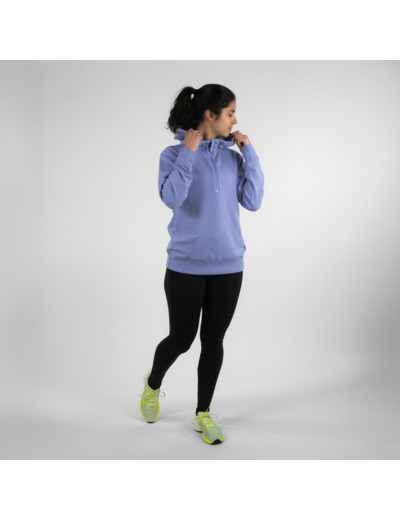 Sweat à capuche de running Femme - KIPRUN Run 500 Warm Violet hortensia