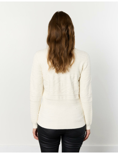 Pull épais uni ECRU Femme