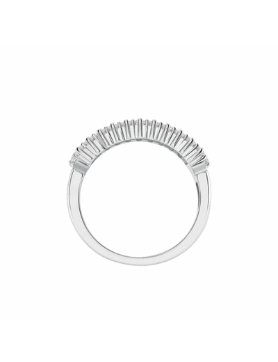 Bague CLEOR en Argent 925/1000 Blanc et Oxyde