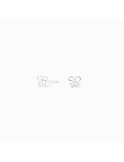 Mini clous d'oreilles papillon couleur argentée C LUXE by Claire's