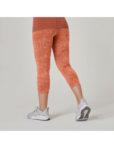 Legging fitness majorité coton 7/8 galbant terra cotta