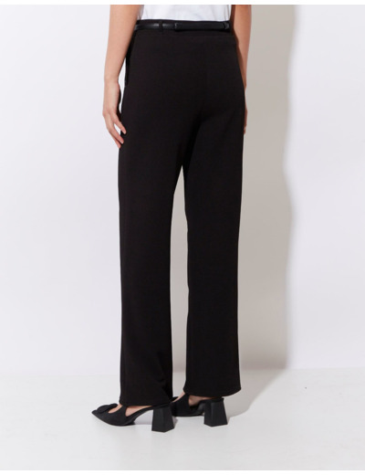 Pantalon 7/8 large uni NOIR Femme