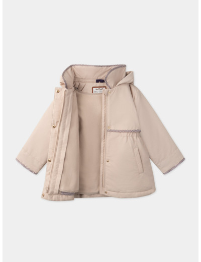 Parka mi-saison 2 en 1 beige