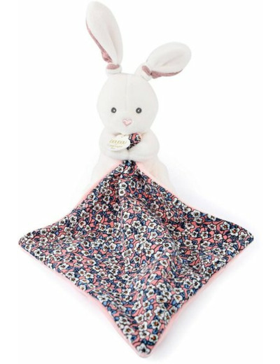 Boh'Aime - Peluche Lapin Rose Pantin Avec Doudou