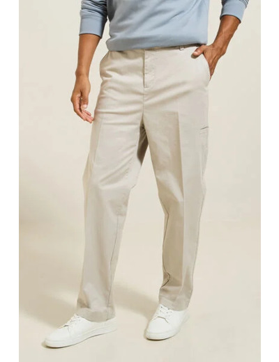 Pantalon chino large - Beige