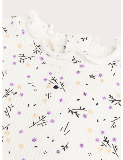 Sous pull à motif fleuri pour bébé fille