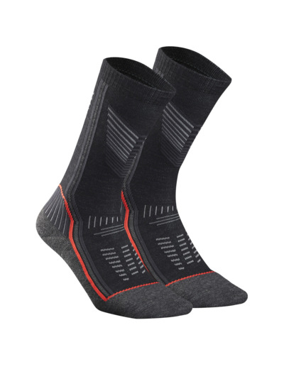 Chaussettes de randonnée chaudes, MH900 Mountain Mid gris