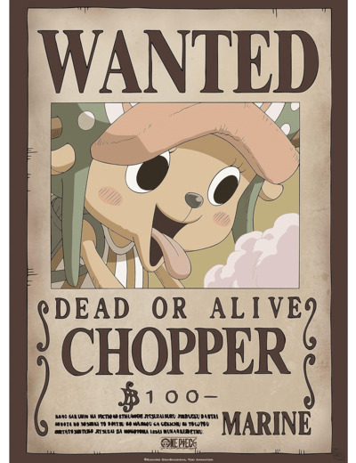 ABYSTYLE ONE PIECE Poster Wanted Chopper (52x38cm)