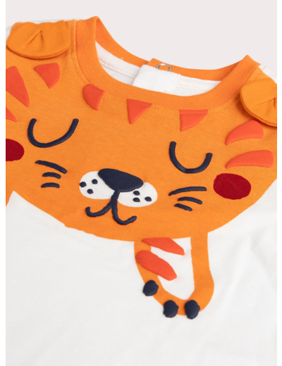 T-shirt à animation tigre pour bébé garçon