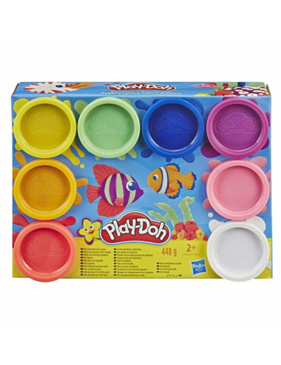 8 pots de pâte à modeler arc-en-ciel Play-Doh