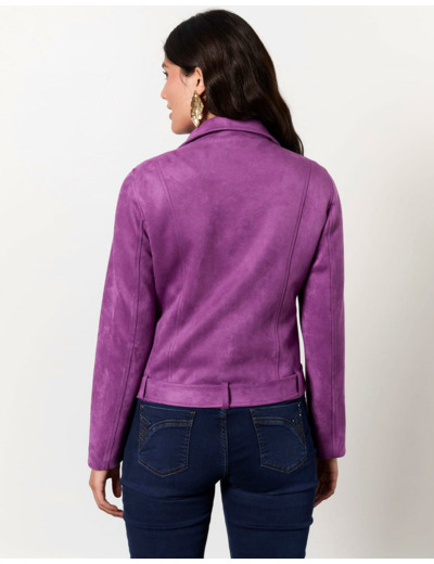 Veste mi-longue unie VIOLET Femme