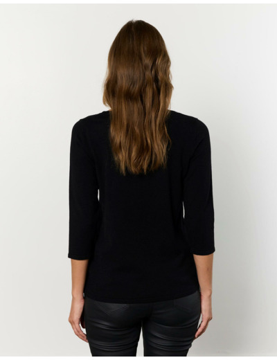 Pull fin à motifs NOIR Femme