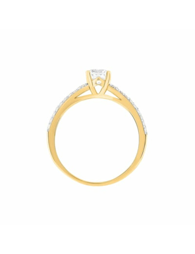 Bague CLEOR en Or 750/1000 Jaune et Oxyde Blanc