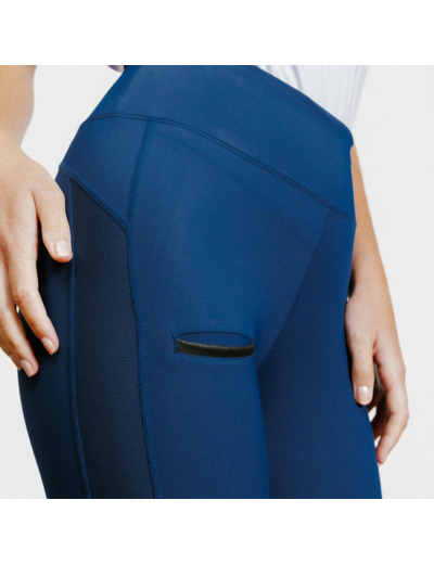 Legging équitation léger Femme - 100 bleu turquin