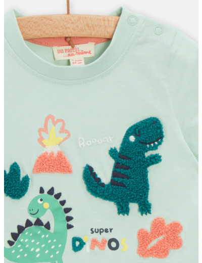 T-shirt opaline à animation dinosaure pour bébé garçon