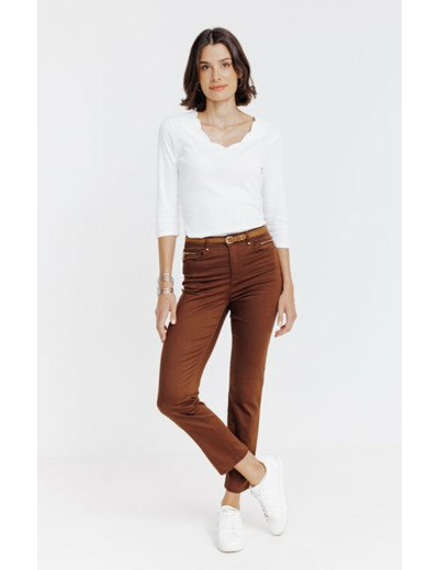 Pantalon 7/8 Avec Ceinture Similicuir