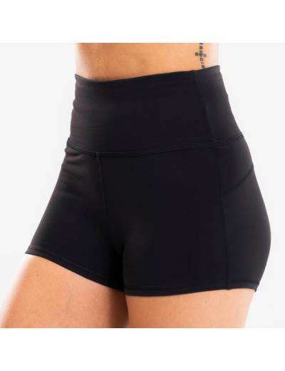 Short danse moderne taille haute femme - noir