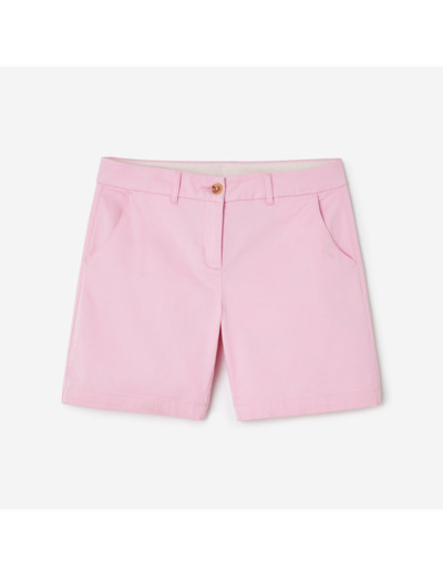 Short chino en coton golf Femme - MW500 rose clair