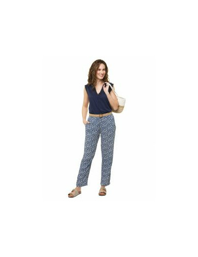 Pantalon fluide bleu