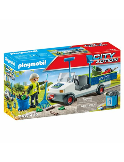 Agent entretien avec véhicule électrique Playmobil City Action 71433