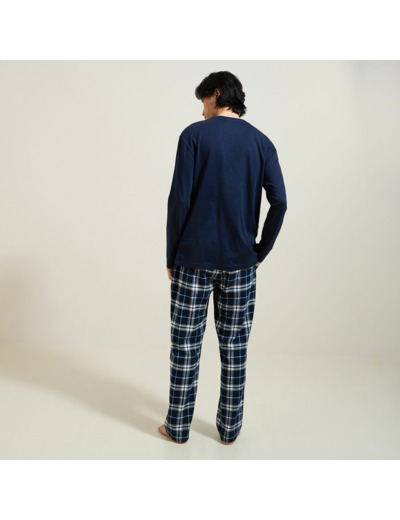 Ensemble pyjama en flanelle - Bleu foncé