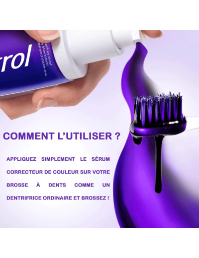 Kontrol - Dentifrice Violet de blanchiment - Sérum Correcteur de Couleur 30ml