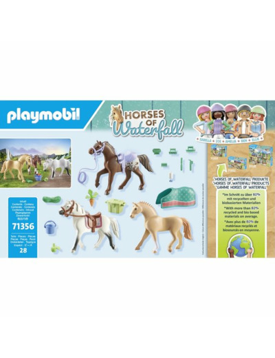 3 chevaux Morgan, Quarter et Shagya Playmobil Horses of Waterfall 71356