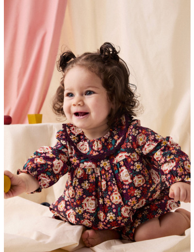 Robe à motif fleuri pour bébé fille