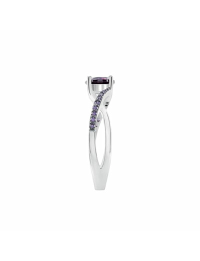 Bague CLEOR en Argent 925/1000 et Oxyde Violet