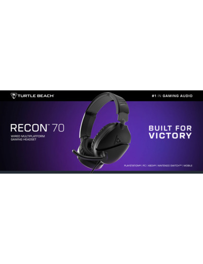 Casque Noir Turtle Beach Recon 70p Ps4/ps4 Pro