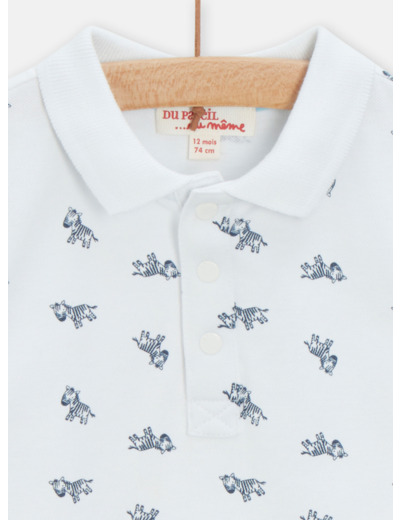 Polo blanc pour bébé garçon