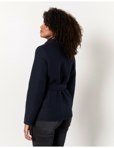 Manteau court uni MARINE Femme