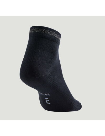 CHAUSSETTES DE SPORT MI-HAUTES ARTENGO RS 160 NOIR LOT DE 3