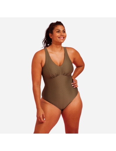 Maillot de bain 1 pièce Aquagym femme Romi Salento kaki